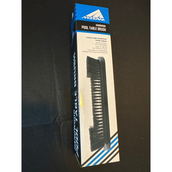 Mizerak Other - Mizerak P1814 Hardwood Pool Table Brush 9" Billiards Cleaning Brush Black New